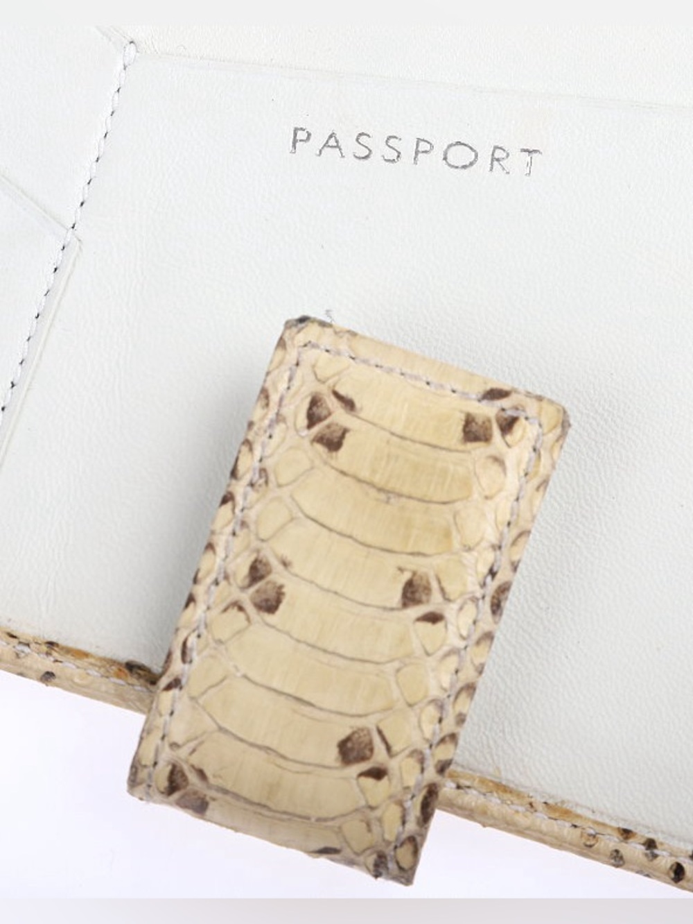Dolce & Gabbana Beige Snake-Embossed Clutch with D&G Logo - Picture 6 of 8